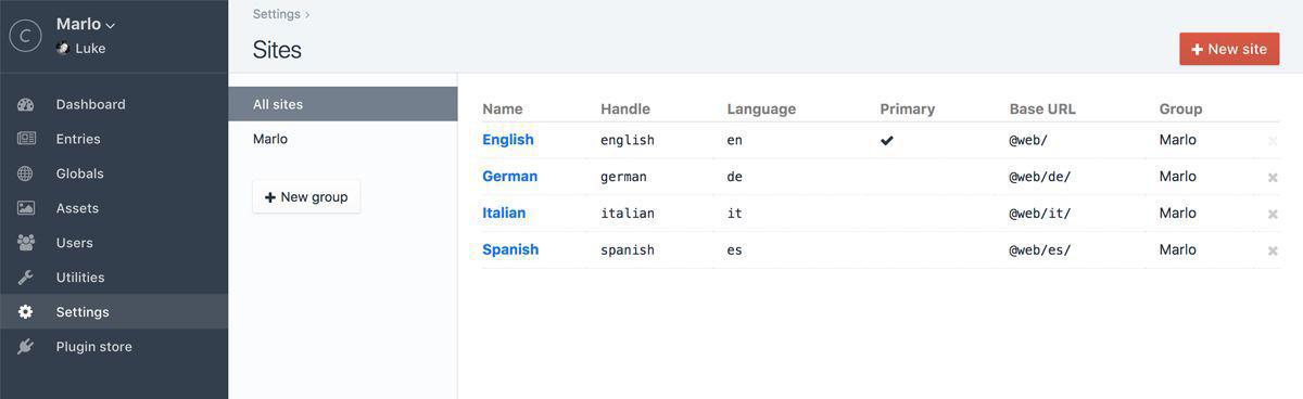Craft CMS Multiple Languages